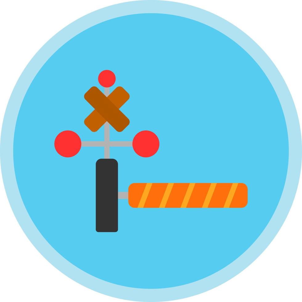 Railroad Crossing Vector Icon Design