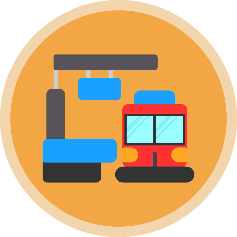 diseño de icono de vector de plataforma de tren