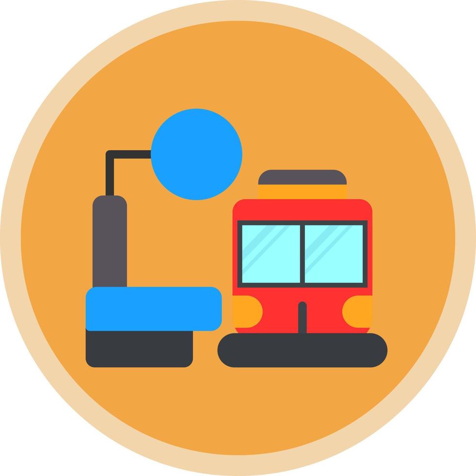 Train Stop Vector Icon Design