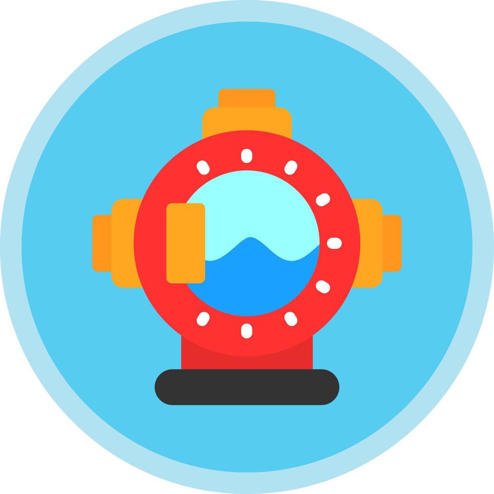 Diving Helmet Vector Icon Design