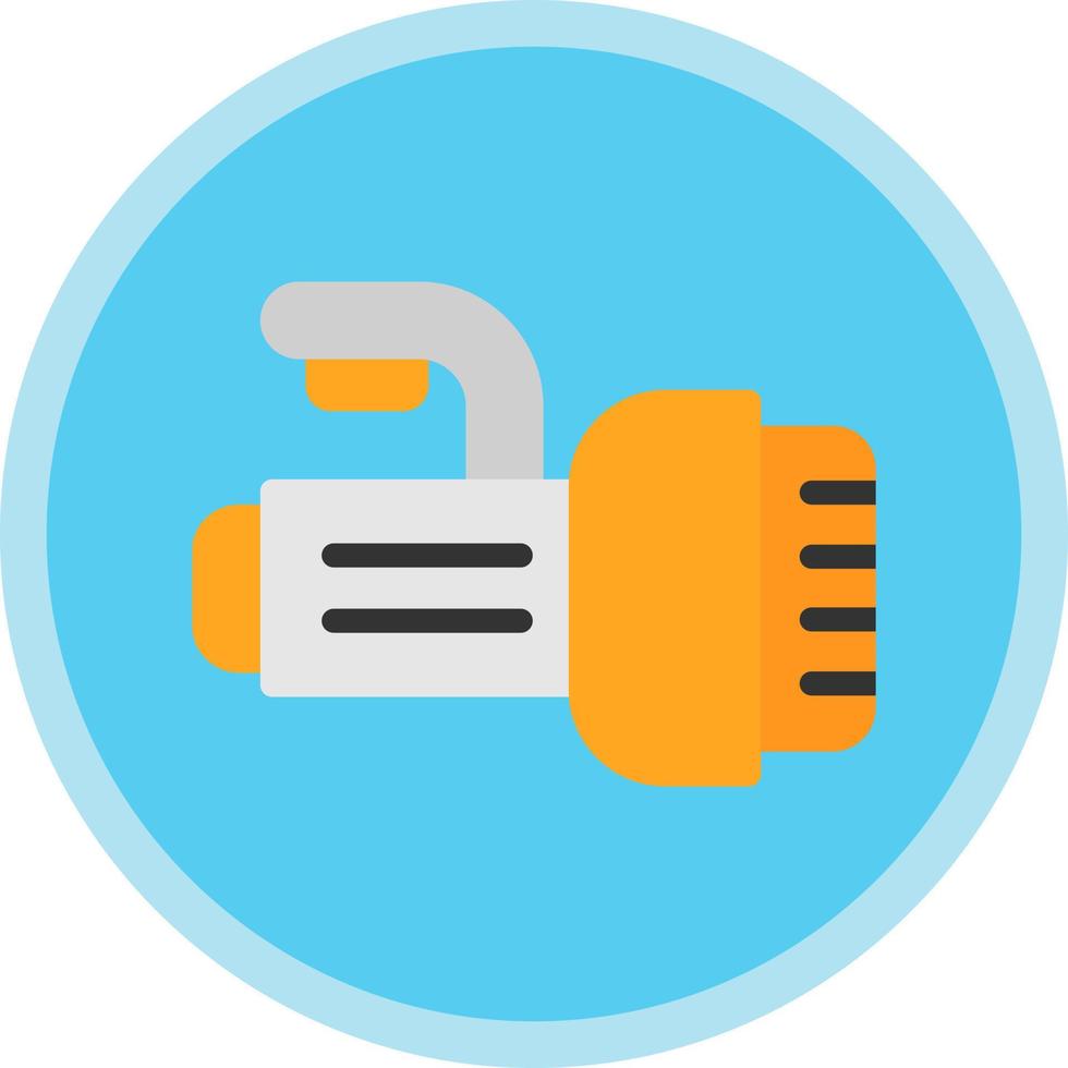 Dive Light Vector Icon Design