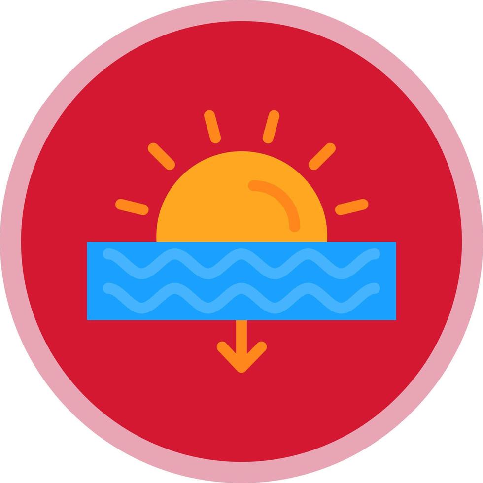 Sunset Vector Icon Design