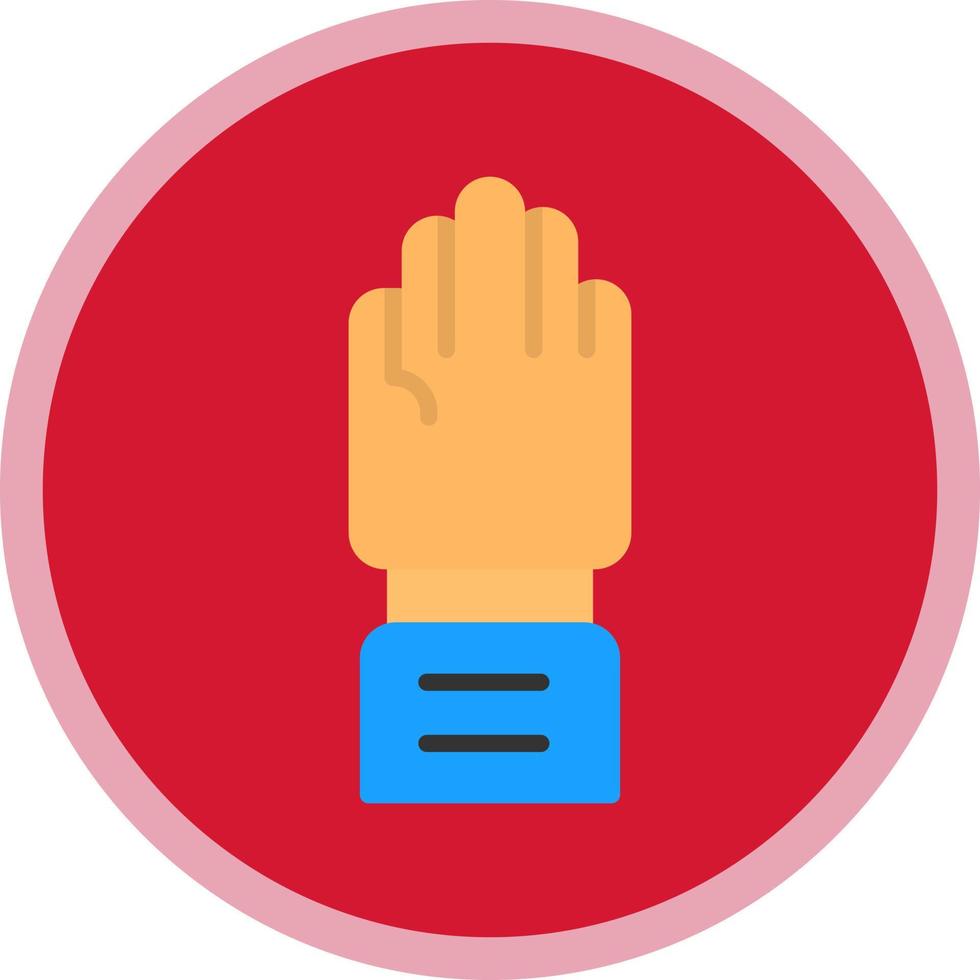 Raise Hand Vector Icon Design