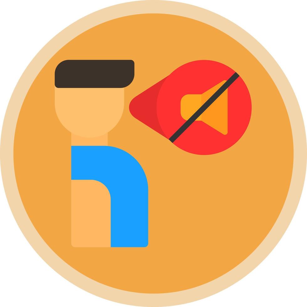 No Speak Vector Icon Design