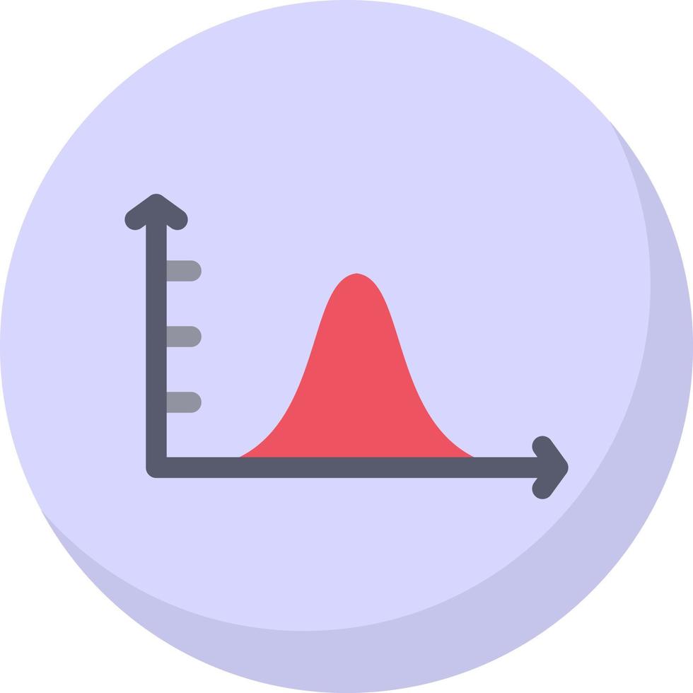 Bell Curve on Graph Vector Icon Design