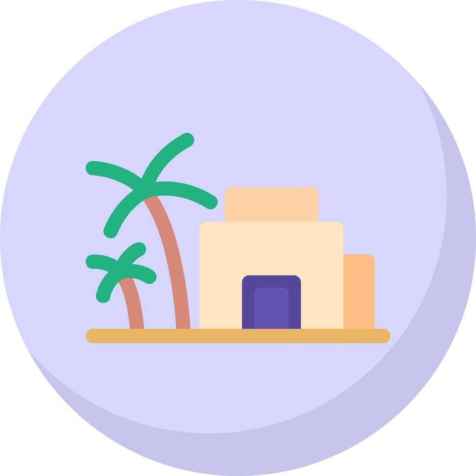 Desert House Vector Icon Design
