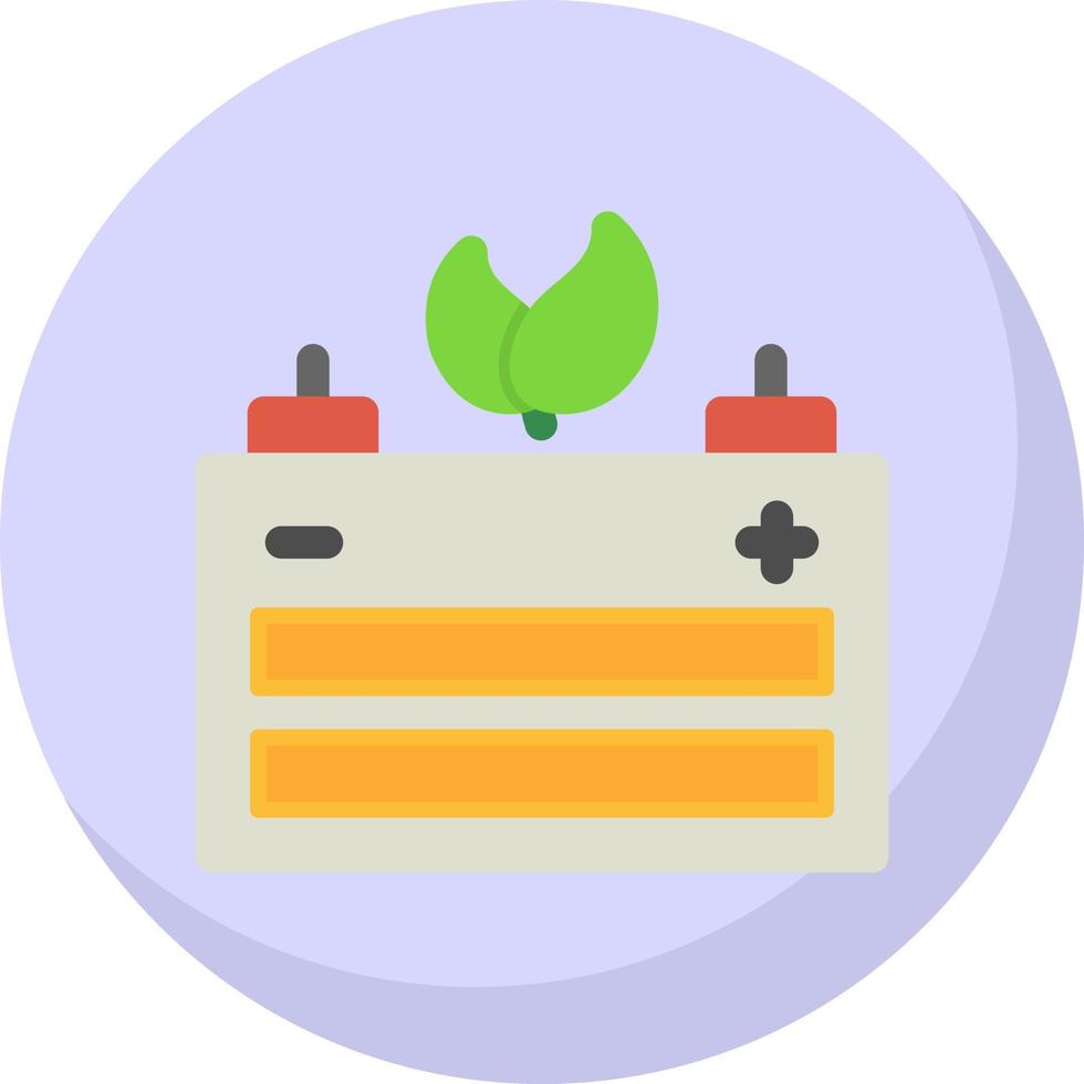 Bio Battery Vector Icon Design