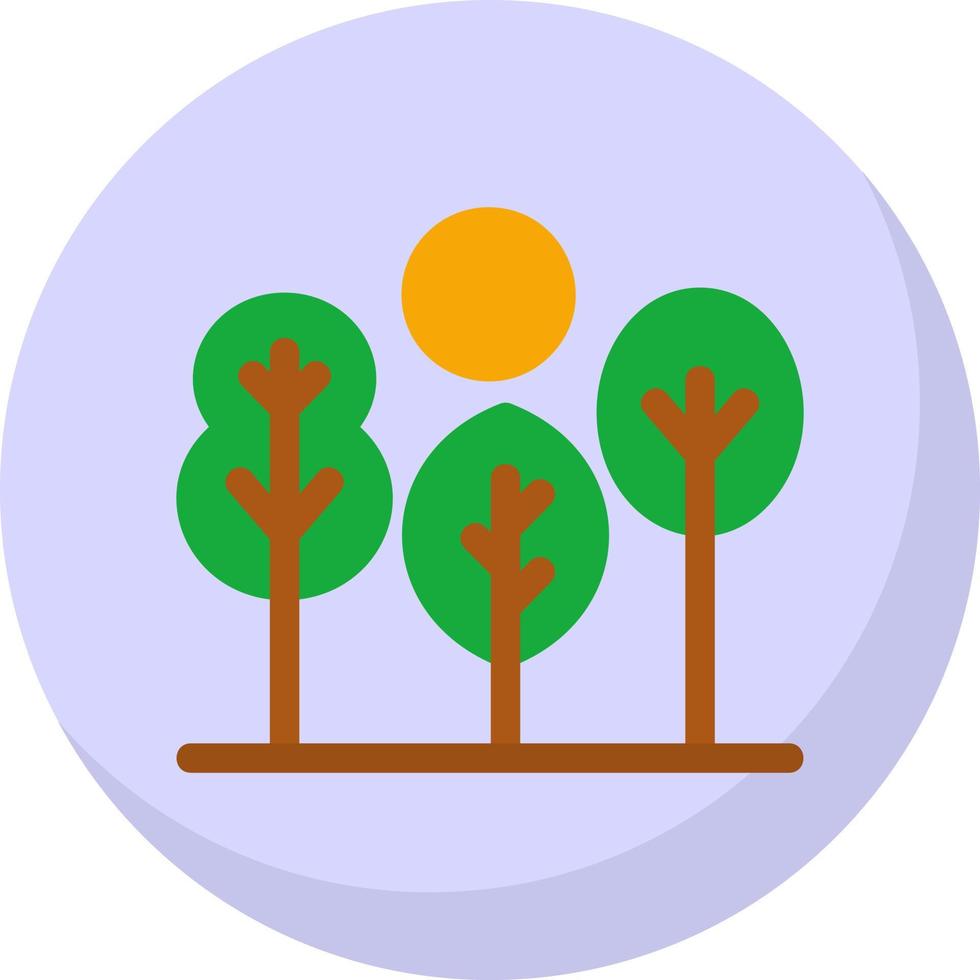 Tree Landscape Vector Icon Design