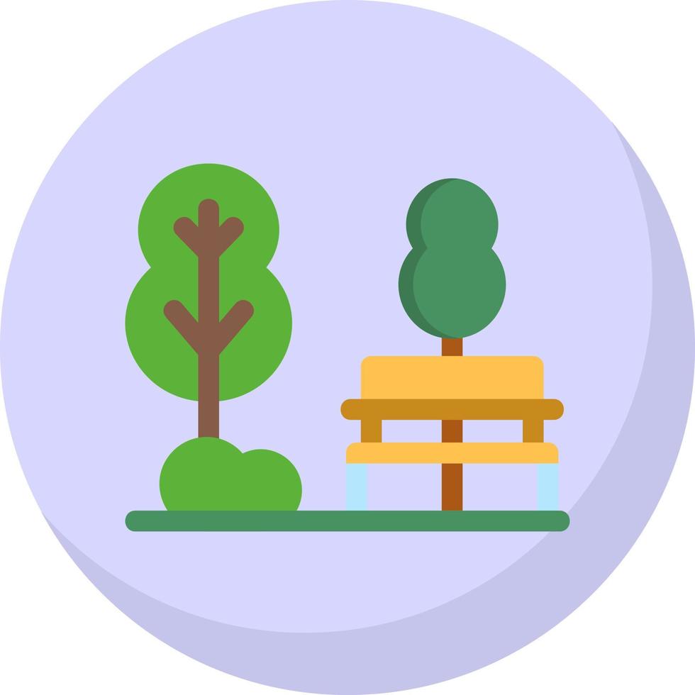 Park Landscape Vector Icon Design