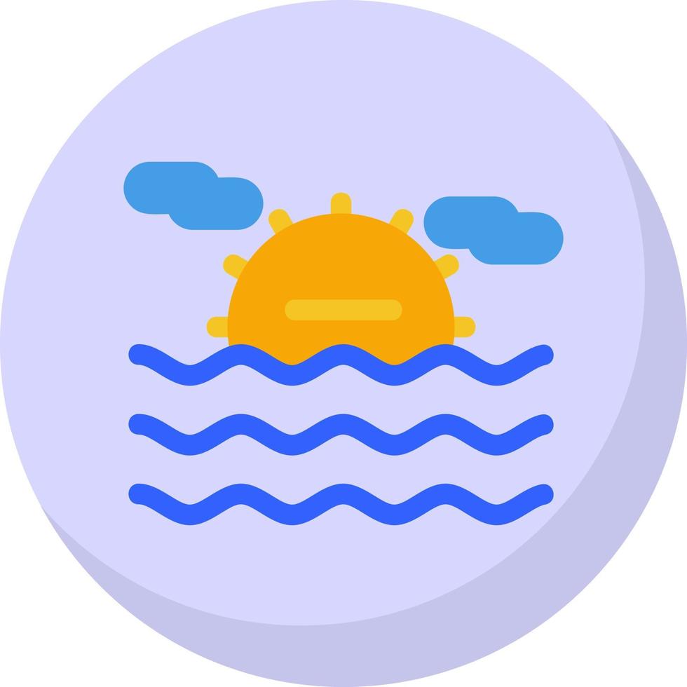 Sea Landscape Vector Icon Design