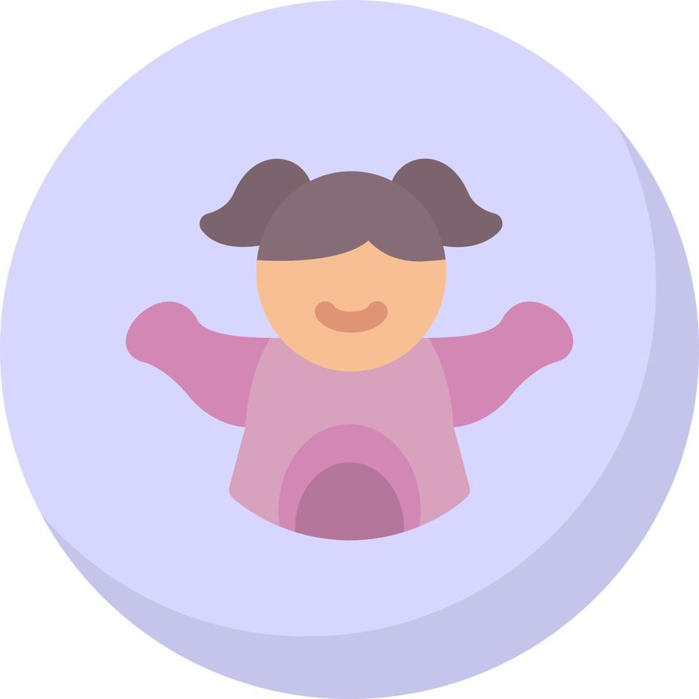 Baby Girl Vector Icon Design