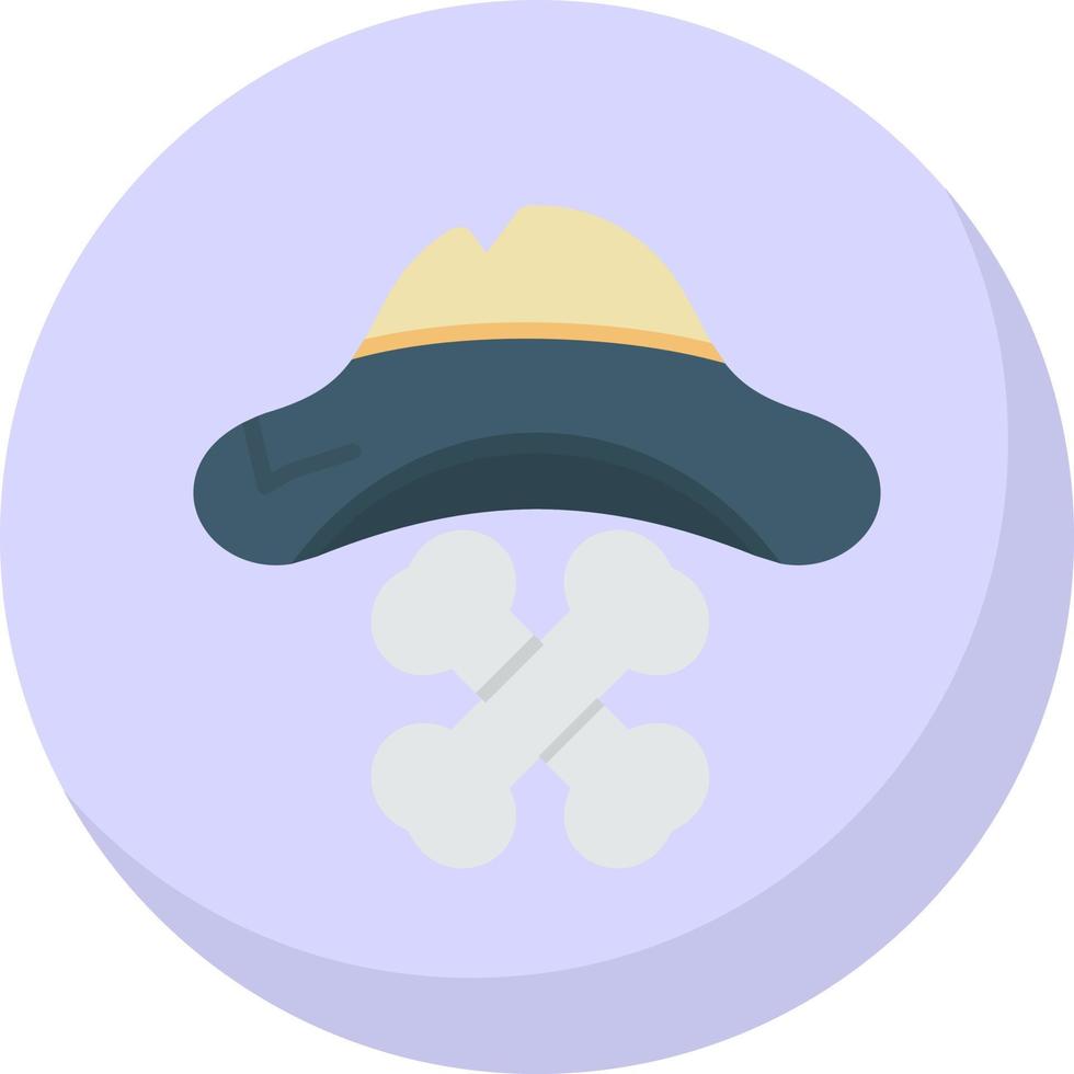 diseño de icono de vector de sombrero pirata