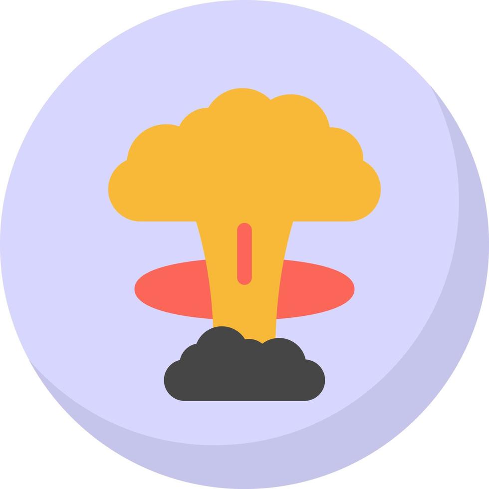 Nuclear Explosion Vector Icon Design