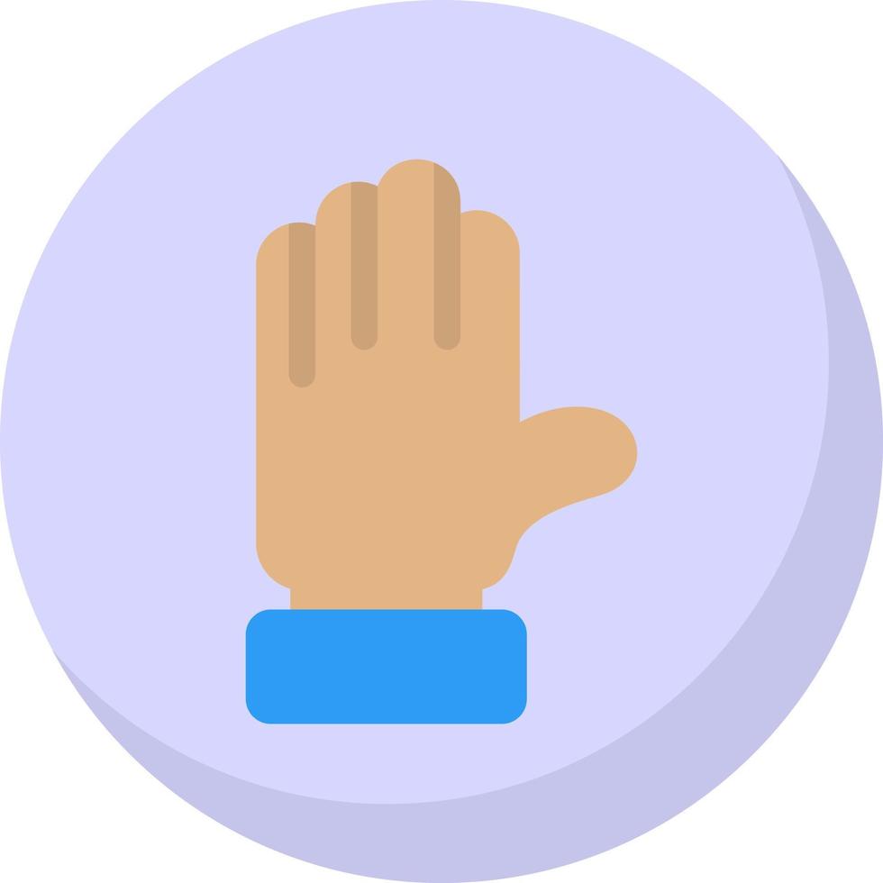 Raise Hand Vector Icon Design