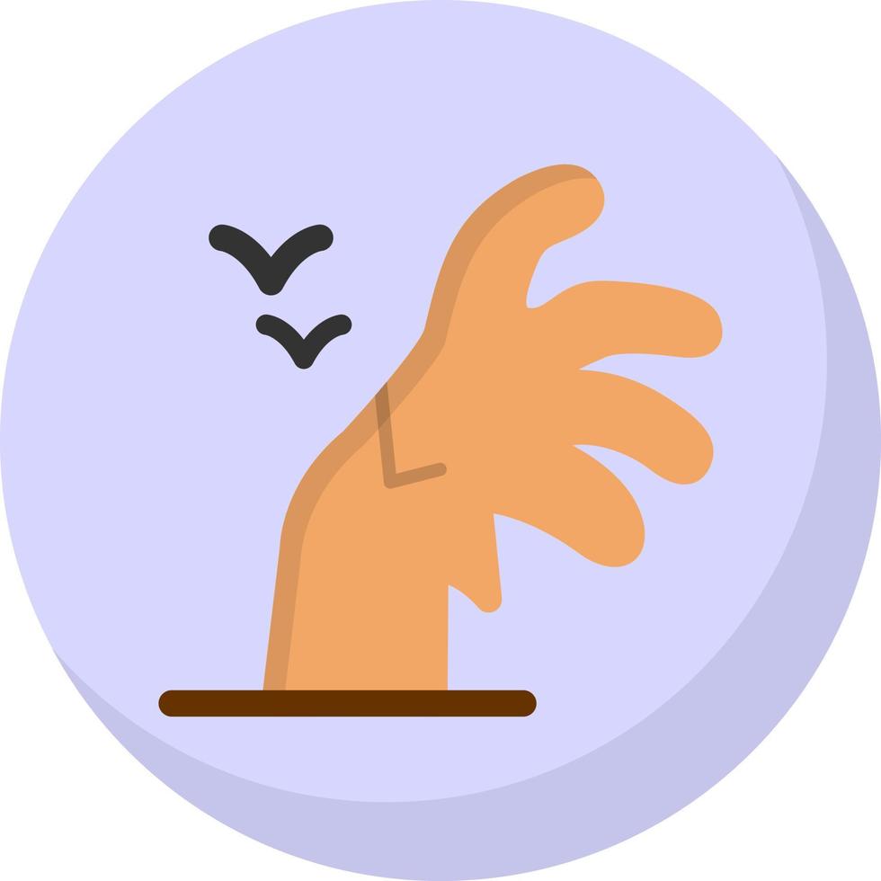 diseño de icono de vector de mano de miedo