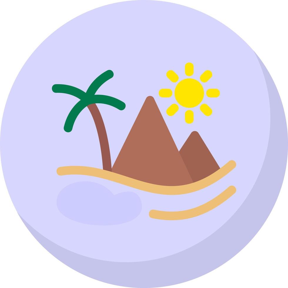 Desert Oasis Vector Icon Design