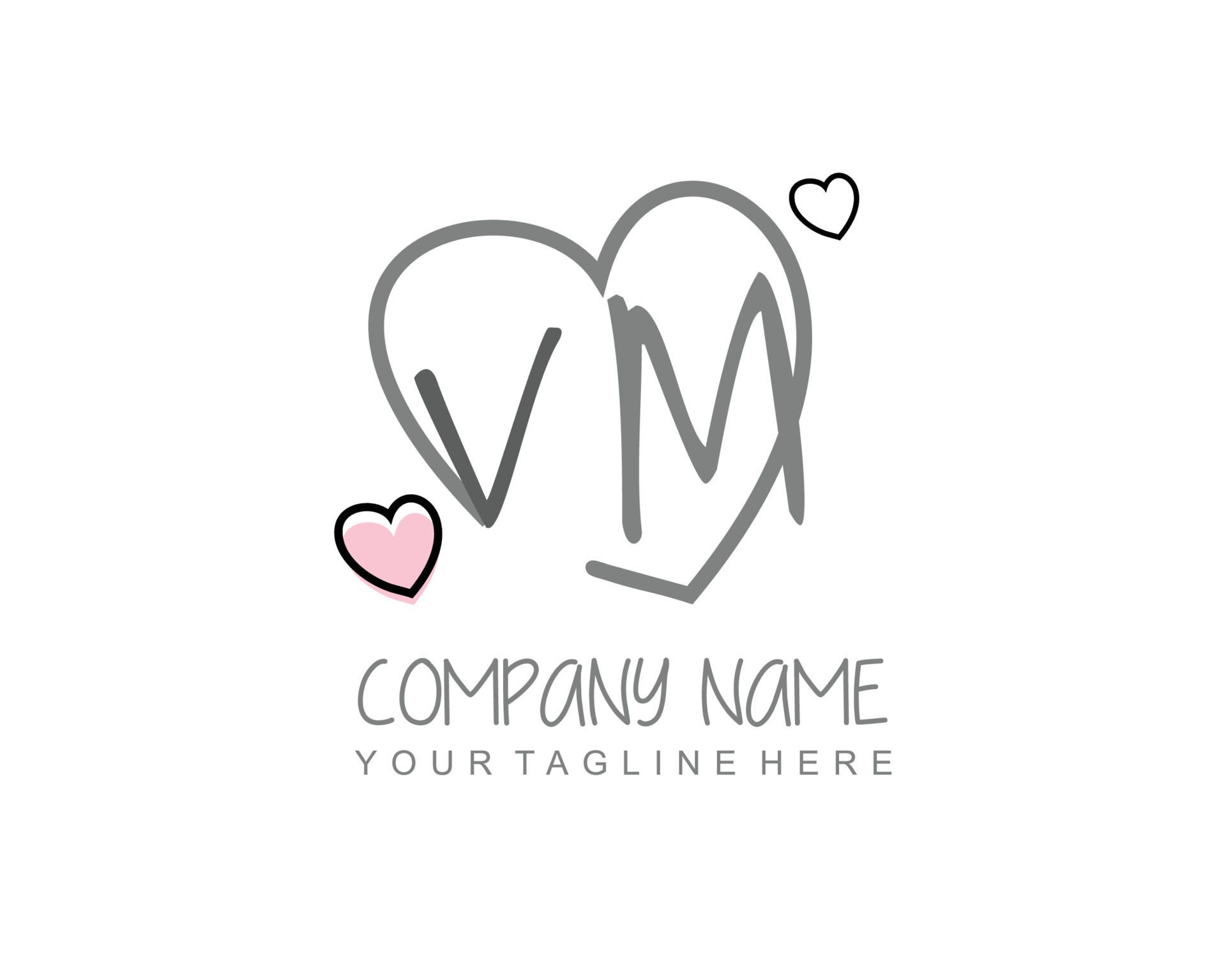 Initial VL with heart love logo template vector 20158682 Vector