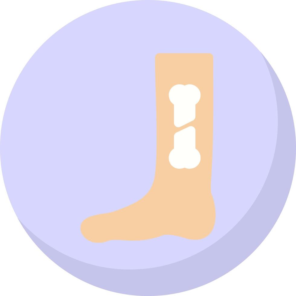 Broken Leg Vector Icon Design