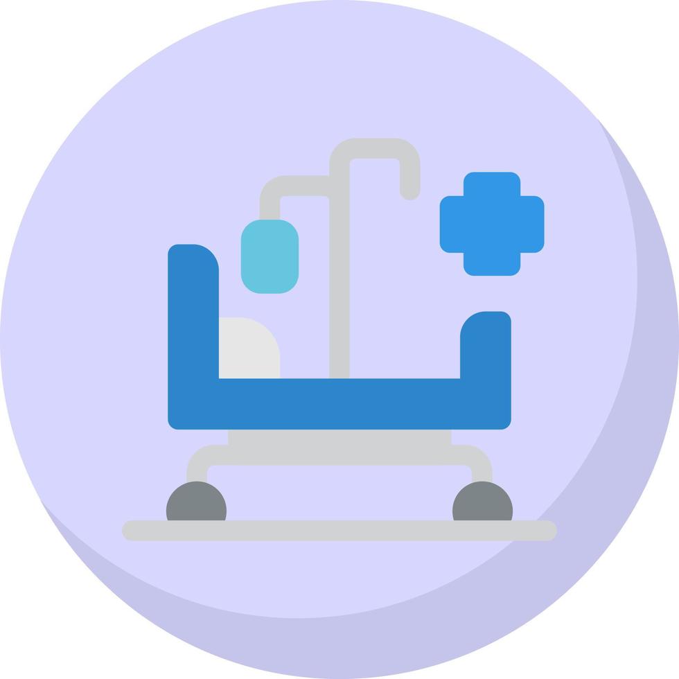 Hospital Bed Vector Icon Design