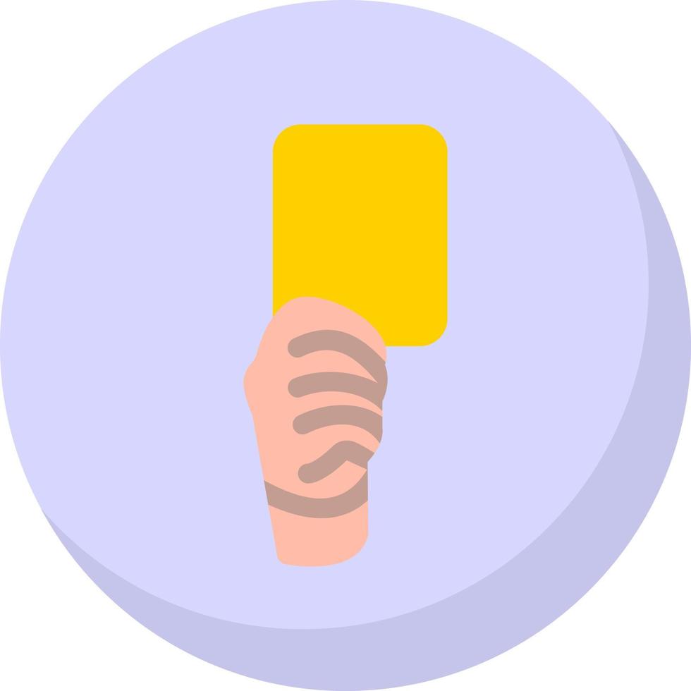 Yellow Card Vector Icon Design