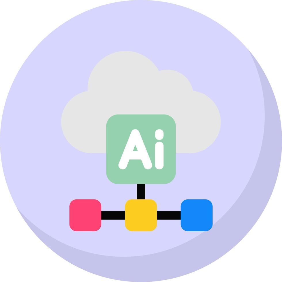 Cloud Based Architecture Vector Icon Design