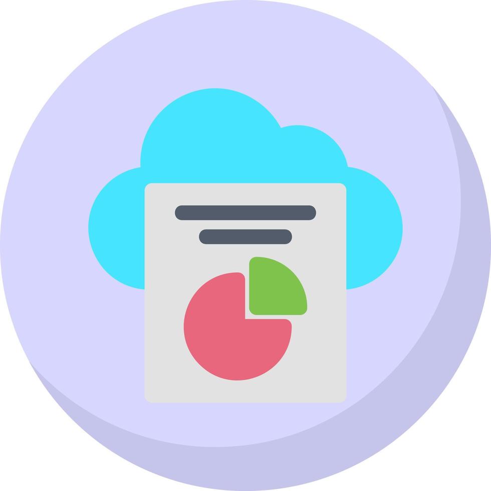 Cloud Reporting Vector Icon Design