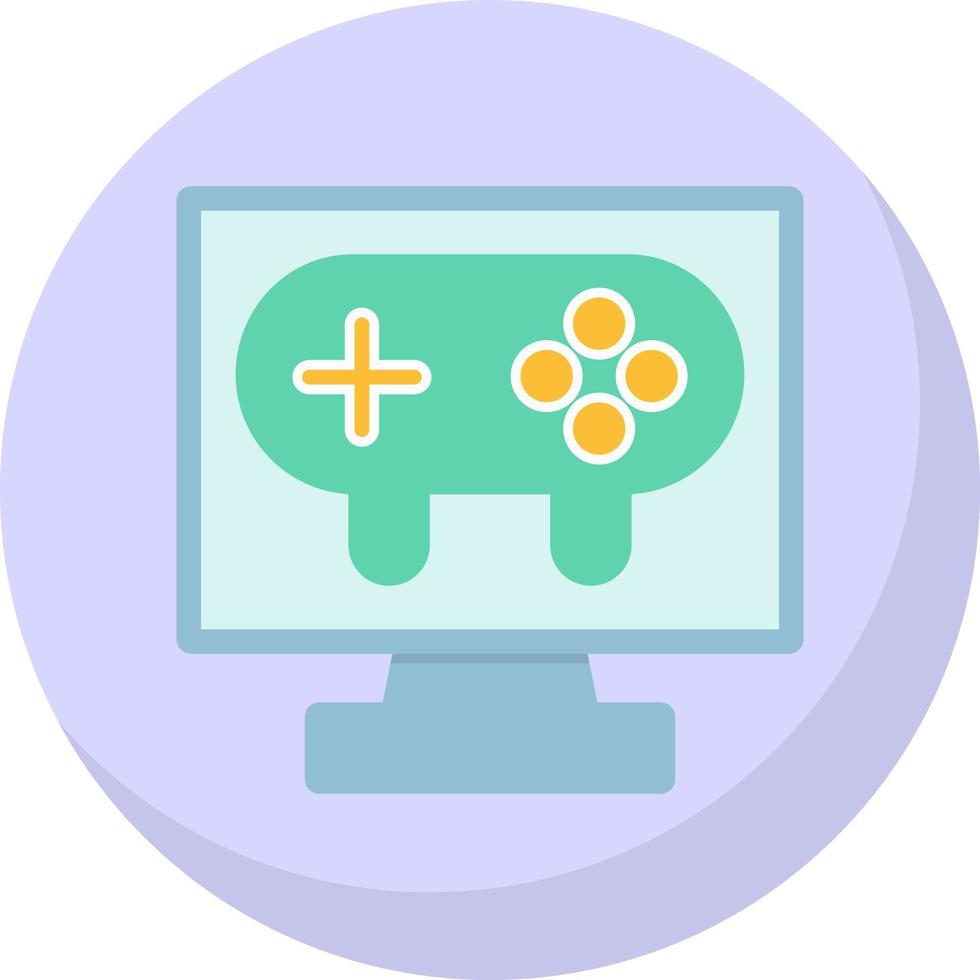 Gaming Pc Vector Icon Design