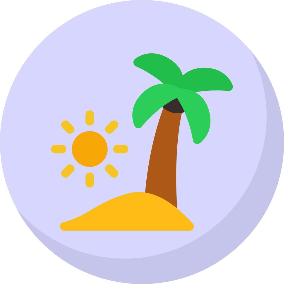 Beach Landscape Vector Icon Design