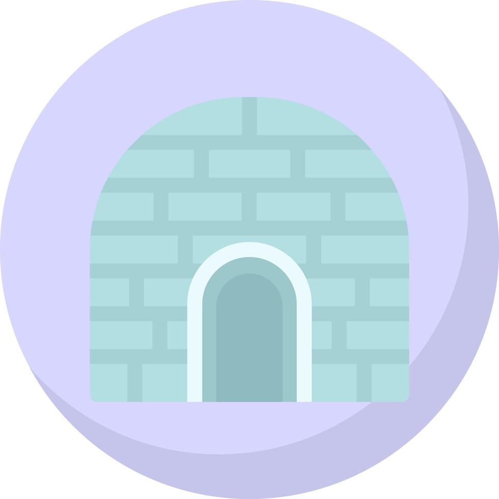 Igloo Landscape Vector Icon Design