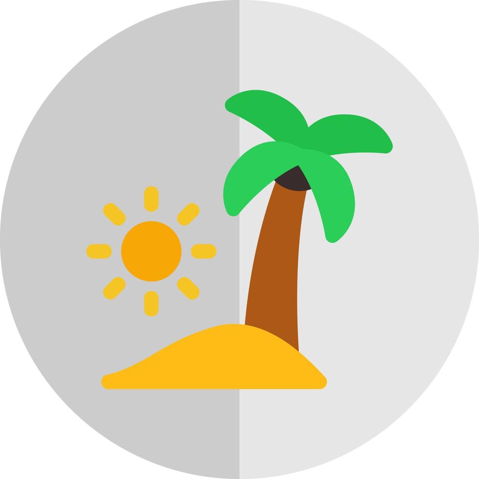 Beach Landscape Vector Icon Design