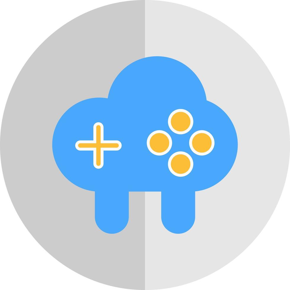 Cloud Game Vector Icon Design