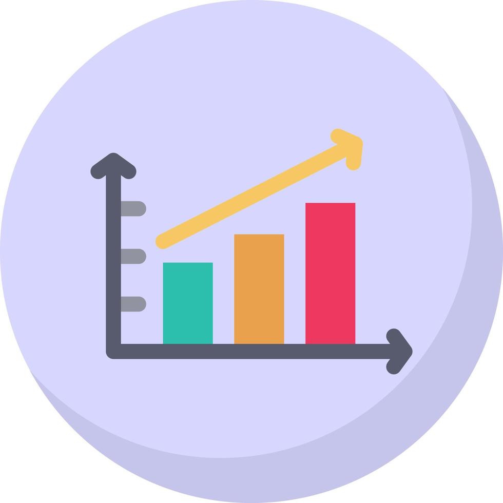 Escalating Bar Graph Vector Icon Design
