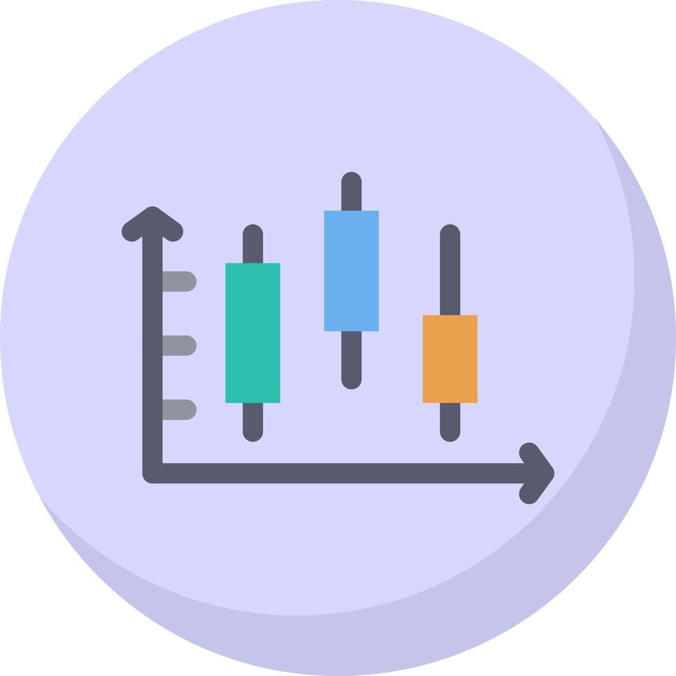 Candlestick Chart Vector Icon Design