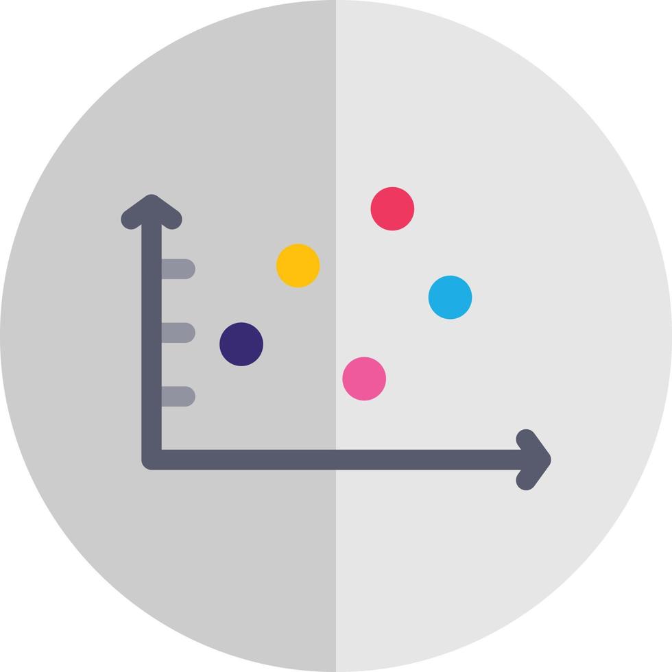 Scatter Graph Vector Icon Design