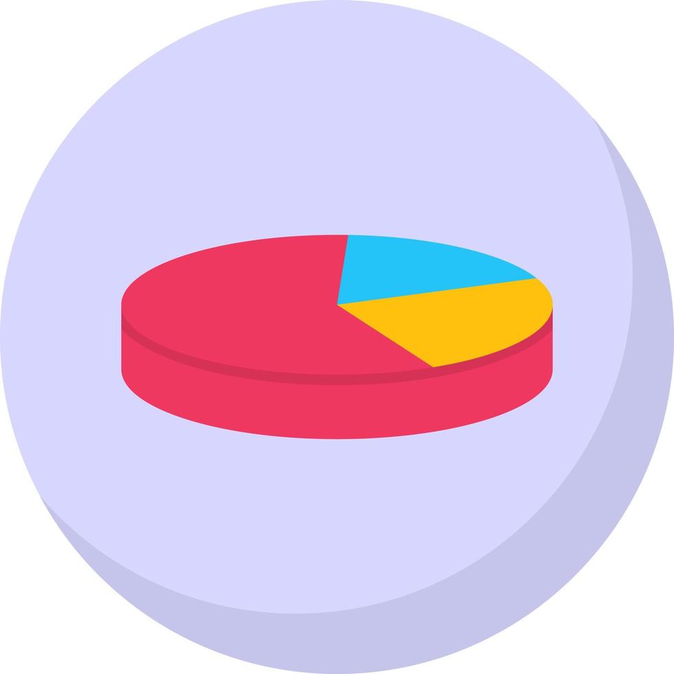 3D Pie Chart Vector Icon Design