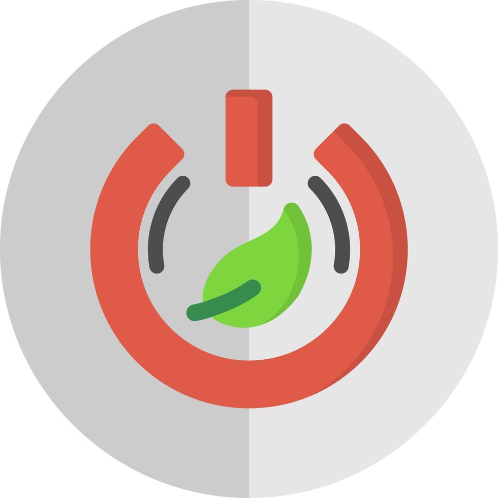 Eco Power Button Vector Icon Design