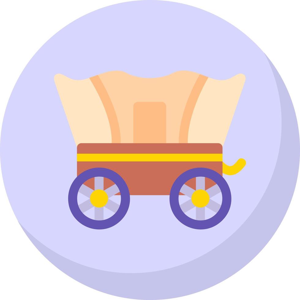Desert Carriage Vector Icon Design