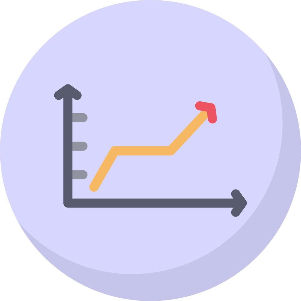 Rising Line Graph Vector Icon Design