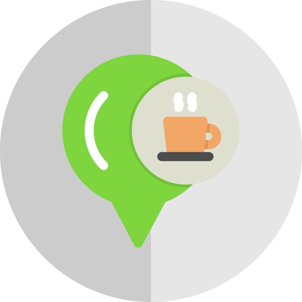 Cafe Location Vector Icon Design