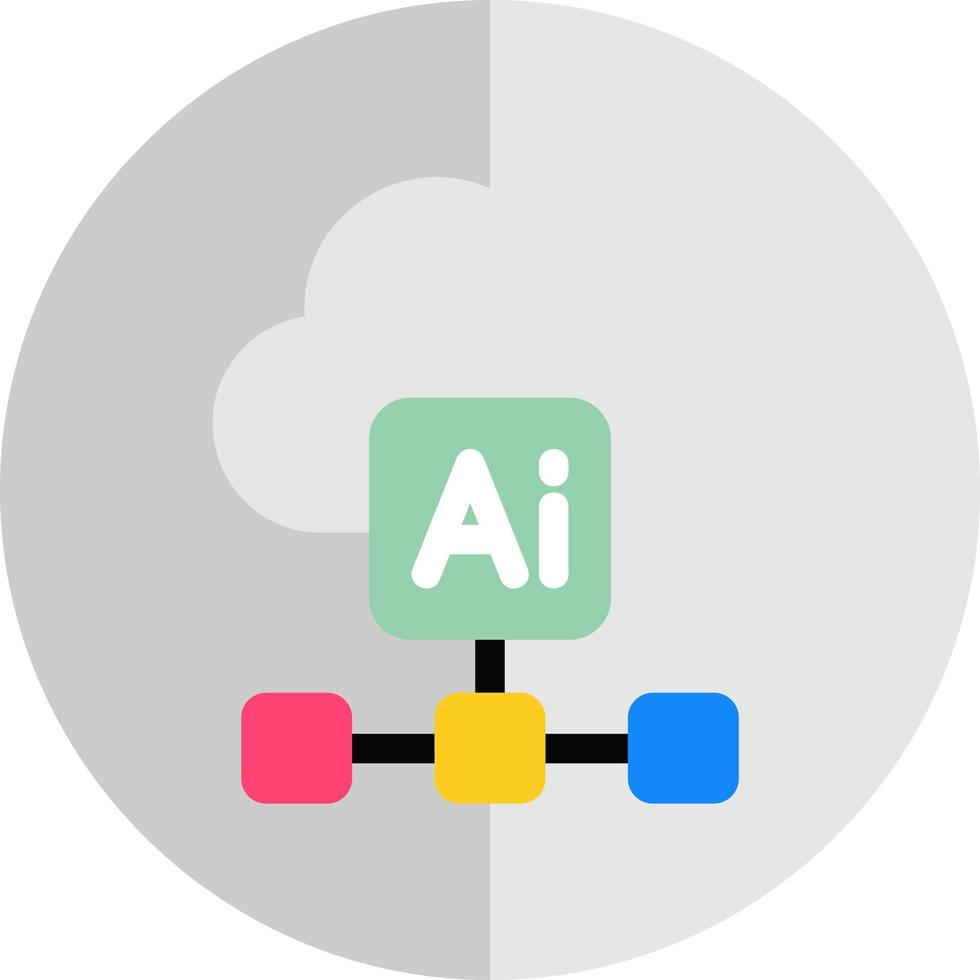 Cloud Based Architecture Vector Icon Design