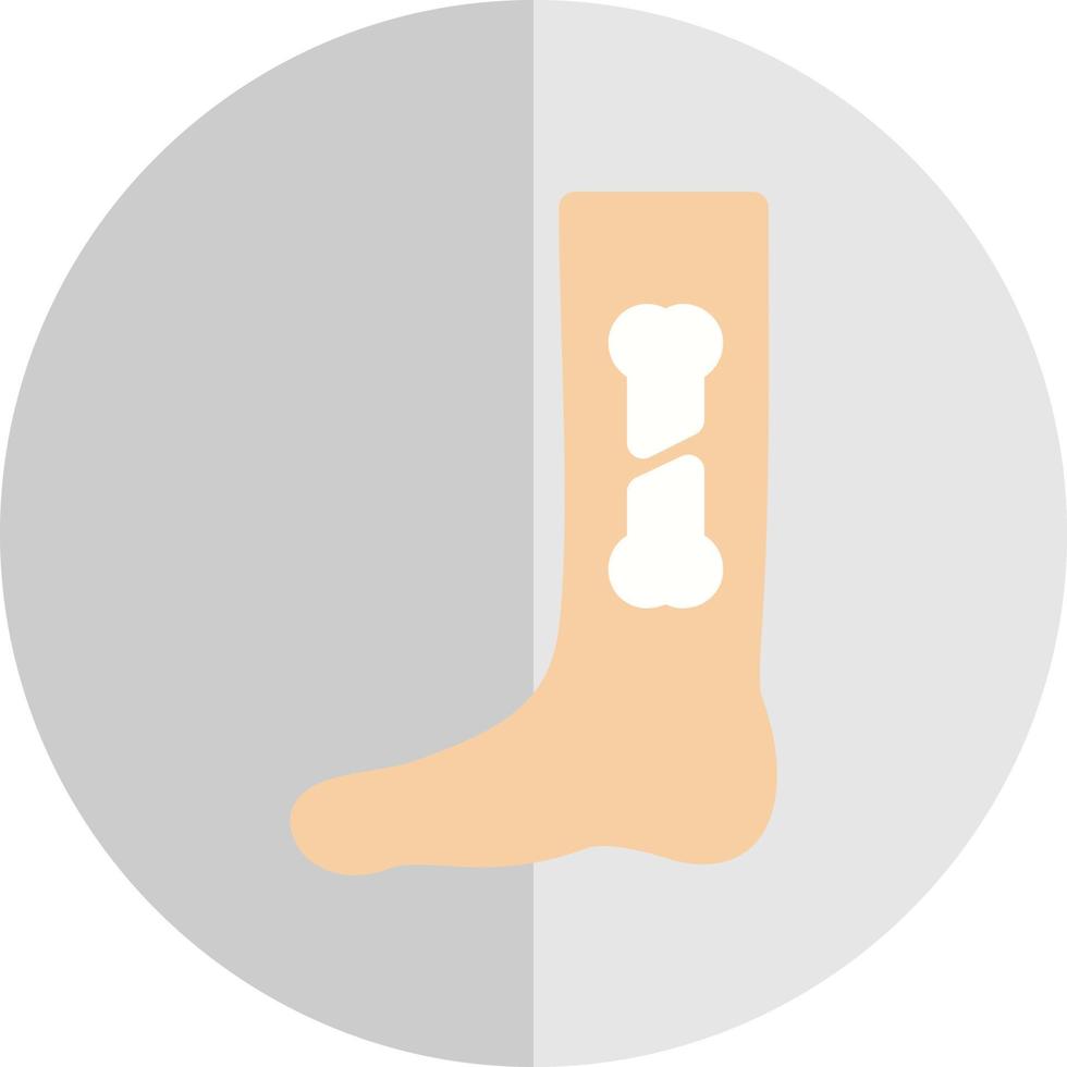 Broken Leg Vector Icon Design