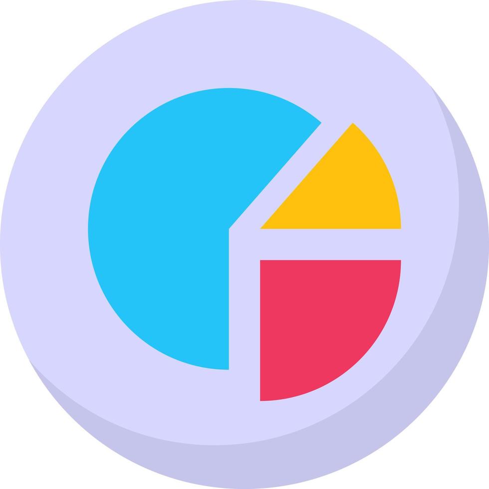 Pie Chart Pieces Vector Icon Design