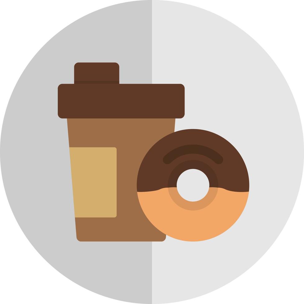 Coffee Doughnut Vector Icon Design