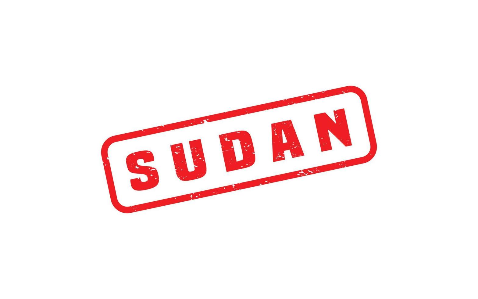 SUDAN stamp rubber with grunge style on white background vector