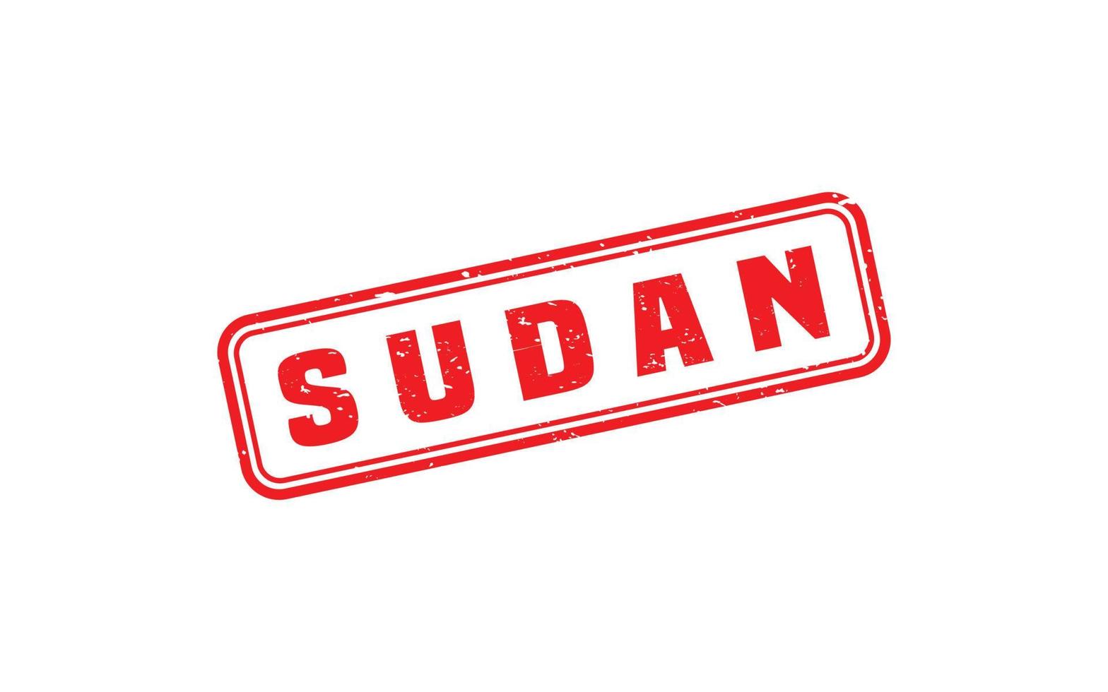 SUDAN stamp rubber with grunge style on white background vector