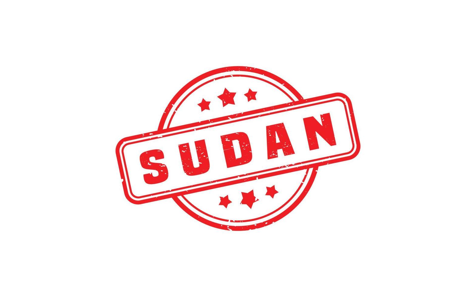 SUDAN stamp rubber with grunge style on white background vector