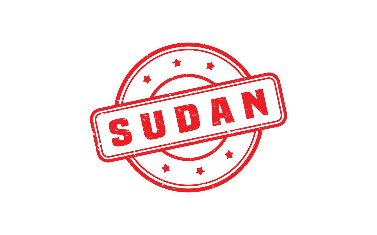 SUDAN stamp rubber with grunge style on white background vector