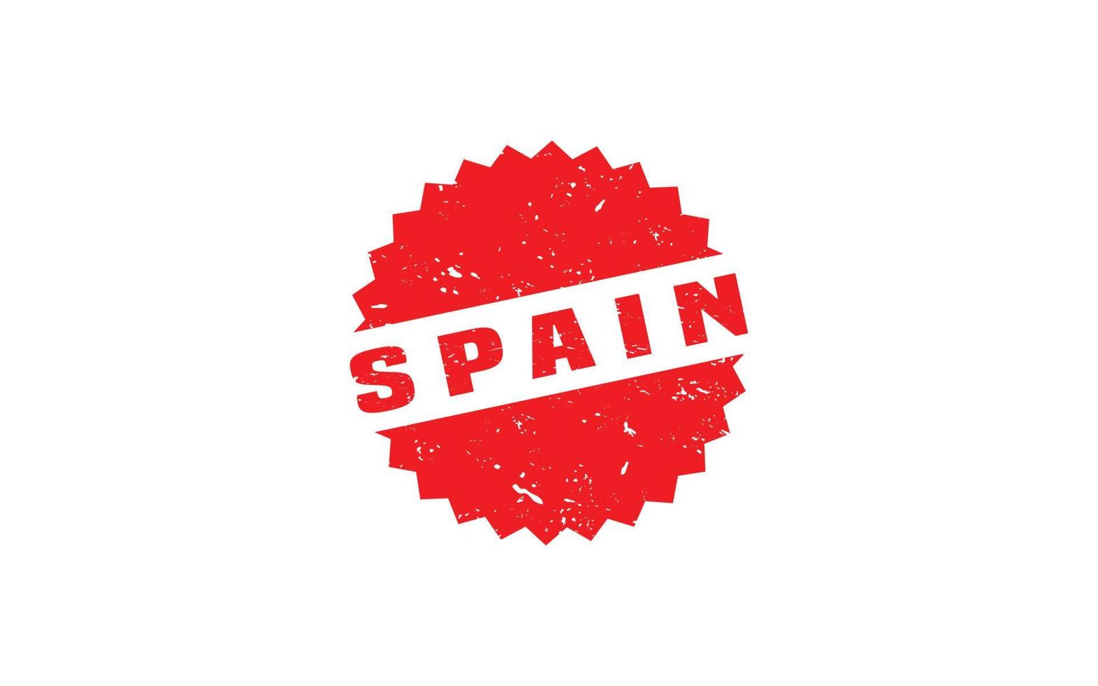 España sello caucho con grunge estilo en blanco antecedentes vector