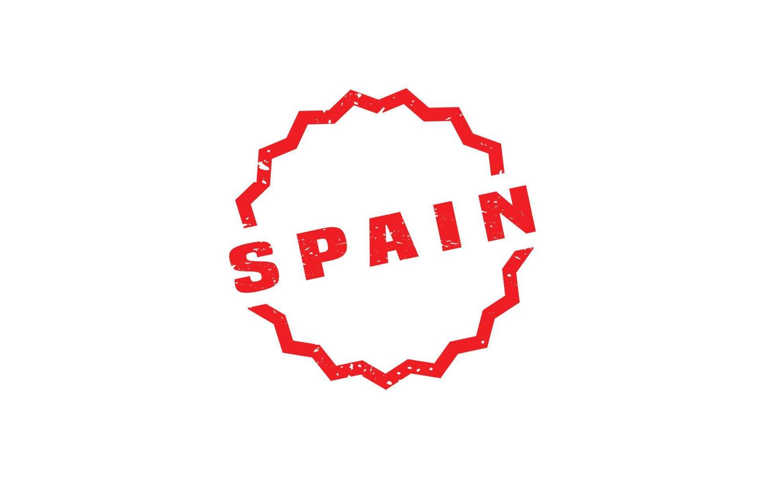 España sello caucho con grunge estilo en blanco antecedentes vector