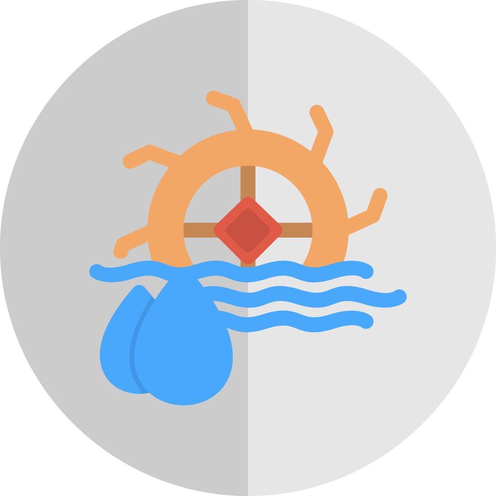 Water Mill Vector Icon Design